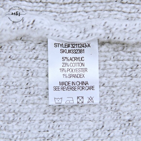 NWOT Korye Turtleneck Sweater Light Gray Women 1X - Picture 7 of 9